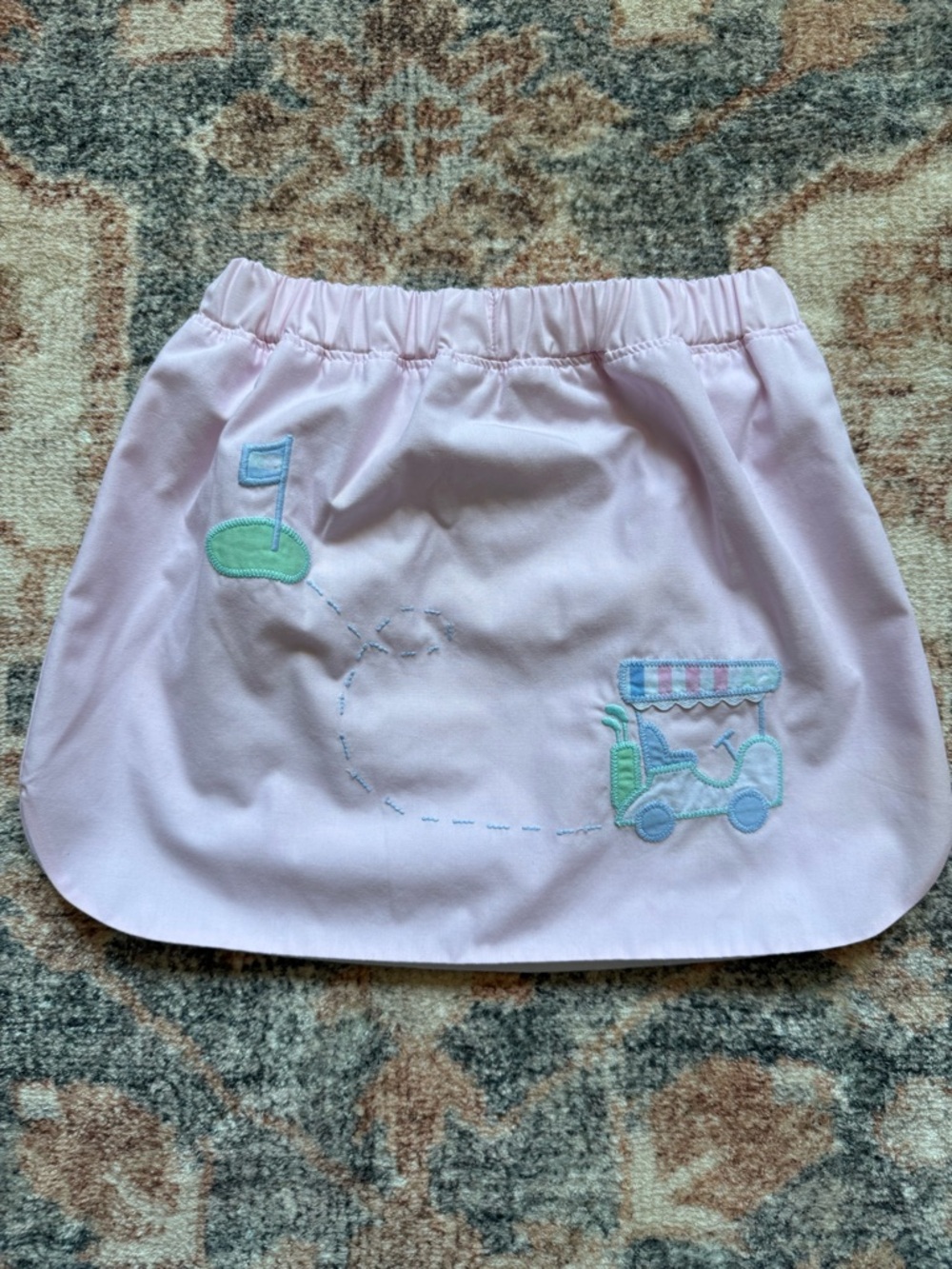 The Beaufort Bonnet Company Pink Golf Cart Appliqué Skirt